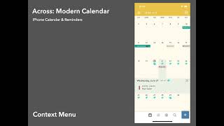 Across Modern Calendar Context Menu [upl. by Loraine81]