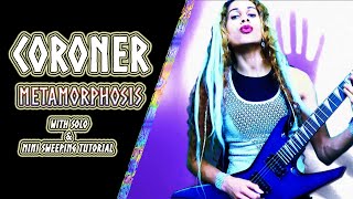 Coroner  Metamorphosis  guitar playthrough  mini sweep tutorial [upl. by Dewayne]