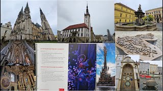 Olomouc UNESCO World Heritage city Moravia Czech Republic with 18thcentury Holy Trinity Column [upl. by Ahsurej236]