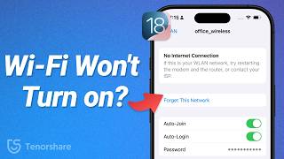 iOS18 WIFI Wont Turn on How To Fix No Internet Connection Problem After iOS 18 Update [upl. by Svirad159]