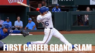 Wyatt Langford Hits First Career Grand Slam vs Royals full atbat [upl. by Kulda169]