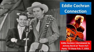 Eddie Cochran interviewed by Johnny Bond at Town Hall Party TV Show  1959 [upl. by Ayiotal]