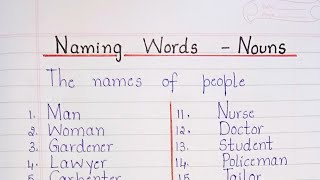 Naming Words  Nouns [upl. by Ardekan]