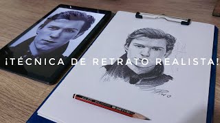 Aprende a RETRATAR REALISTA de con TÉCNICAS FÁCILES TOM HOLLAND [upl. by Yerffe592]