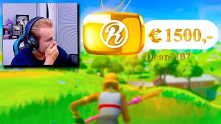 €1500 DONATIE TIJDENS POTJE FORTNITE 😱  Fortnite Arena Nederlands [upl. by Sakul212]