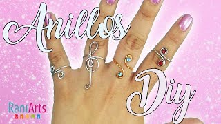 ✧Anillos de alambre  2 ideas DIY  Wire rings✧ [upl. by Etiuqal391]