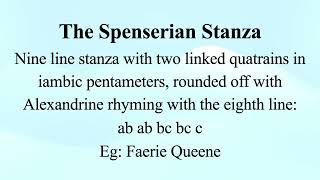 The Spenserian Stanza [upl. by Jaala148]