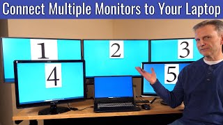 Add 5 or More External Monitors for Laptop Using Docking StationUSB Go Beyond Dual Monitor Setup [upl. by Marte]