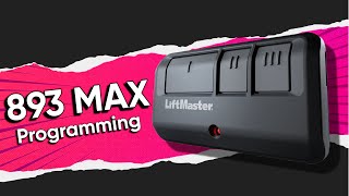 LiftMaster 893 MAX Remote programming [upl. by Yoreel768]