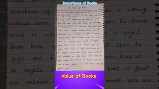 The valueimportance of book paragraph ● value of books paragraph in English valueofbooks books [upl. by Etnud992]