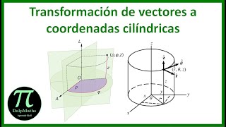 Transformación de vectores a coordenadas cilíndricas [upl. by Ulphiah]