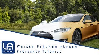 PHOTOSHOP  WEISSE FLÄCHEN FÄRBEN  TUTORIAL [upl. by Christalle177]