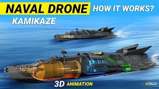 Naval Kamikaze Sea Drone How it works using Starlink Satellite [upl. by Luar]