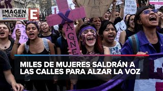 Marcha 8M Feminismo protesta hoy en la CDMX contra la violencia de género [upl. by Nrobyalc]