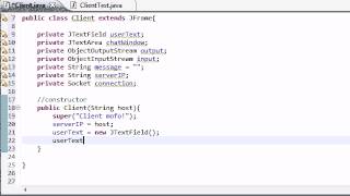 Intermediate Java Tutorial  50  Creating the GUI for the Client [upl. by Jens]