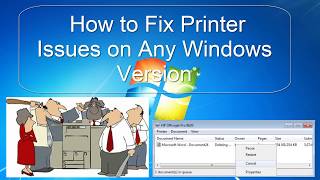 How to fix any printer not reponding or not working issues on windows  Spooler errors [upl. by Rostand]