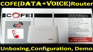 COFE 4G InternetVoice Multi SIM WiFi Router  COFEI CF4GVL027  Error Free Solutions [upl. by Eveivenej]