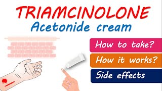 Triamcinolone acetonide cream USP 01  How to use Precautions and side effects [upl. by Karlin804]