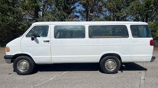 1997 Dodge Ram B3500 Cargo 15 Passenger Church Van 1 Owner Fleet Maintained Cold F amp Rear Air amp Heat [upl. by Ynagoham]