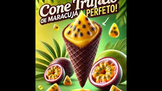 quotCone de chocolate trufado com recheio cremoso de maracujá o chocolate escuro [upl. by Lledra]