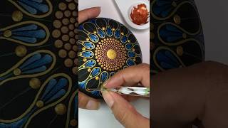 Dot Art Mandala Rock Painting Artist Satisfying art artist viral mandala painting [upl. by Zobkiw174]