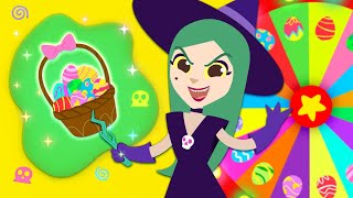 Evil witch STEALS all the SURPRISE EGGS Get them back Plum the Witch  Witches Stories for Kids [upl. by Yngad]