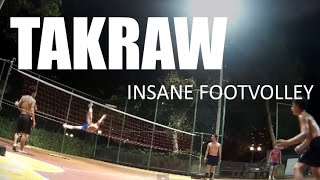 Takraw  Insane Asian Footvolley Game best 10 volleys [upl. by Raynold]