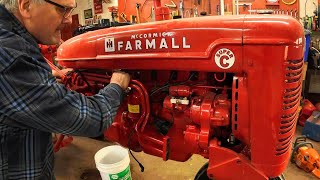 Repairing the Farmall Super C Hydraulic Pump and Applying Manure Spreader Decals [upl. by Peugia]