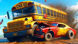 When Buses RUIN Derby Races in Wreckfest Multiplayer [upl. by Pitts610]