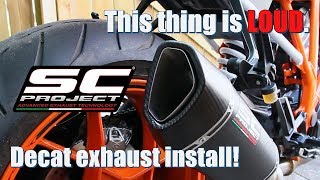 New exhaust for the Superduke 1290 r  Its LOUD  SCProject SC1R NO CAT [upl. by Noxaj603]