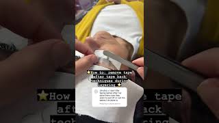 How to Remove The Tape After Tape Back Techniques During Layeringlashclass lashtech lashboss [upl. by Nesnar]