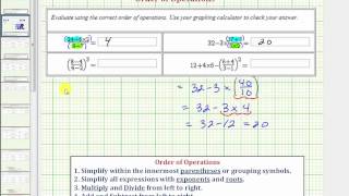 Ex 3 Order of Operations with Fractions [upl. by Aiyn900]