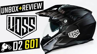 Voss 601 D2 Dual Sport ADV Adventure Helmet Unboxing Review [upl. by Hoebart]