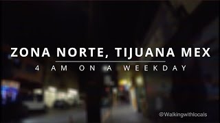 Walking Tour at 4 AM Zona Norte Coahuila 2023 Tijuana Mexico [upl. by Asyen]