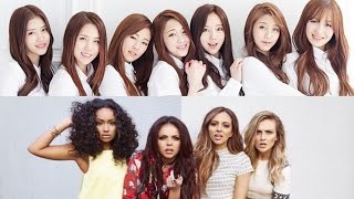 Girlgroups Kpop  Singing Little Mix Songs [upl. by Aleek]