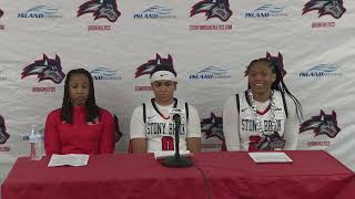 Stony Brook Womens Basketball Postgame Press Conference  Dec 6 2023 [upl. by Taber128]