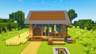 MINECRAFT How To Build A Wooden House  Tutorial 1 [upl. by September229]