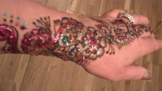 Glitter tattoo Mendi Henna Valentino Design [upl. by Anitel]