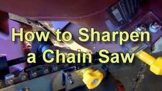 How to Sharpen a Chain Saw with the Harbor Freight Sharpener [upl. by Neliac]