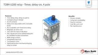 TDB4U200 relay  Timer delayon 4 pole [upl. by Omarr]