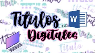 TÍTULOS BONITOS EN WORD  Descarga fuentes en Dafont  Ale Digitaal♡ [upl. by Kliment]