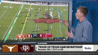 BREAKDOWN of the Texas and Texas AampM QBs ahead of their matchup 📍 ModeloUSA  The CFB Show [upl. by Oedama371]