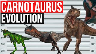 Carnotaurus Evolution 1997  2022  Jurassic Park Jurassic World Dominion [upl. by Ekaterina557]