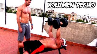 RUTINA DE PECHO EN CASA CON MANCUERNAS Y FLEXIONES PARA AUMENTAR MASA MUSCULAR – VOLUMEN [upl. by Neemsay949]