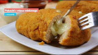 Paluszki z mięsa mielonego mozzarella [upl. by Ahsenyt]