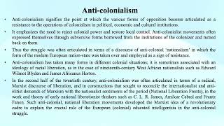 Anticolonialism Postcolonial Studies [upl. by Thaxter]