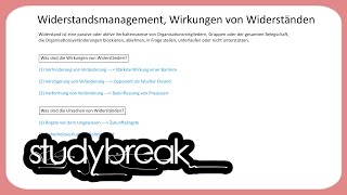 Widerstandsmanagement Wirkungen von Widerständen  Enterprise Transformation [upl. by Atterahs858]