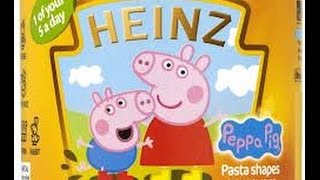 peppa pig kids food hienz pasta shapes cooked and reviewed by 2 year old [upl. by Eloisa]