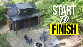 Building this Tiny House shed ALONE took 7 months Full Build Timelapse [upl. by Aisatsanna]