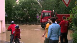 WEINGARTEN HOCHWASSER 15082011 ÜBERSCHWEMMUNG SCHERZACH [upl. by Annhej981]